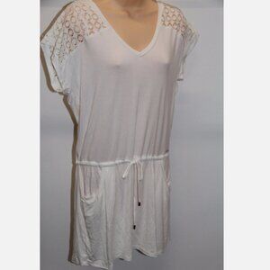 NWT Calvin Klein Swimwear Bikini Cover Up Dress Tunic Milk Adj. Waist